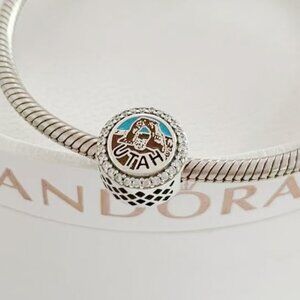 Pandora Utah Exclusive Round Charm S925 Sterling Silver Jewelry with box